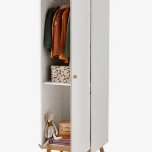 Armoire 1 Porte LIGNE CONFETTI Blanc/bois – Vertbaudet Réductions 12