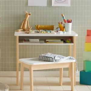 Bureau Maternelle ECOLIER Blanc – Vertbaudet à prix réduits 14