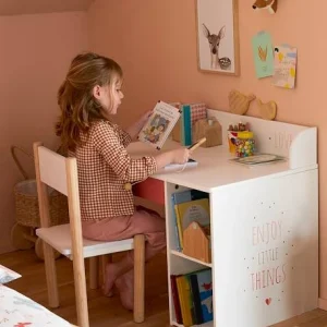 marque pas cher en ligne Bureau Maternelle LIGNE LÉA Blanc – Bois – Vertbaudet 14