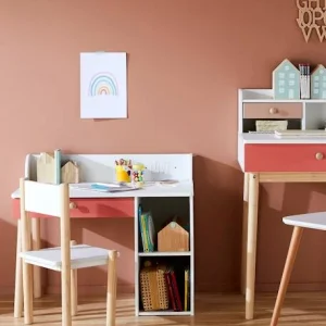 marque pas cher en ligne Bureau Maternelle LIGNE LÉA Blanc – Bois – Vertbaudet 16