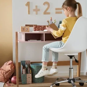 Chaise De Bureau Enfant à Roulettes Rose – Vertbaudet prix pas cher 14