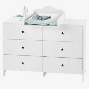 Commode 6 Tiroirs LIGNE SIRIUS Blanc Clair Uni – Vertbaudet magasin en ligne 10