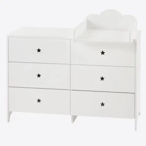 Commode 6 Tiroirs LIGNE SIRIUS Blanc Clair Uni – Vertbaudet magasin en ligne 16