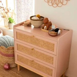 soldes pas cher Commode En Cannage LIGNE POÉSIE Rose – Vertbaudet 18