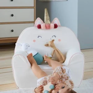 Fauteuil En Mousse Personnalisable Licorne Blanc – Vertbaudet prix abordable 14