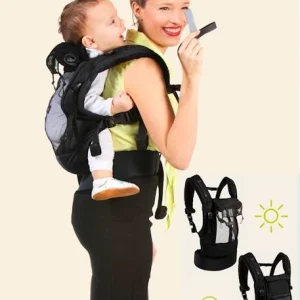 authentiques Pack Bundle Porte-bébé + Réhausseur + Cale-tête PhysioCarrier LOVE RADIUS By JE PORTE MON BEBE Noir/anthracite – Love Radius JPMB 12