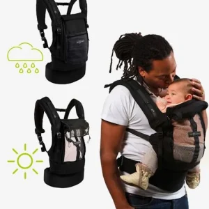 authentiques Pack Bundle Porte-bébé + Réhausseur + Cale-tête PhysioCarrier LOVE RADIUS By JE PORTE MON BEBE Noir/anthracite – Love Radius JPMB 14